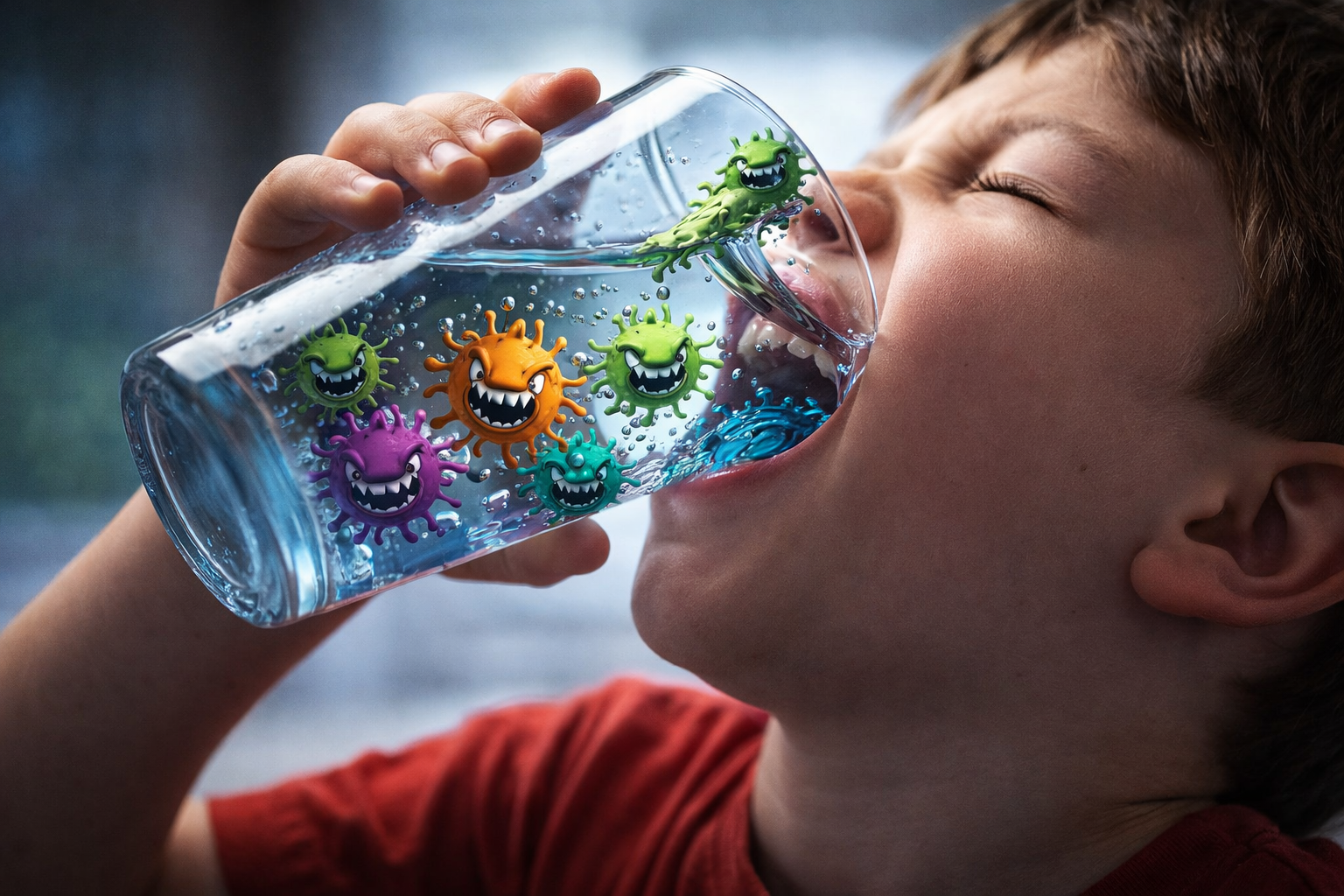 S’hydrater sans se contaminer : Boire de l’eau, pas des microbes