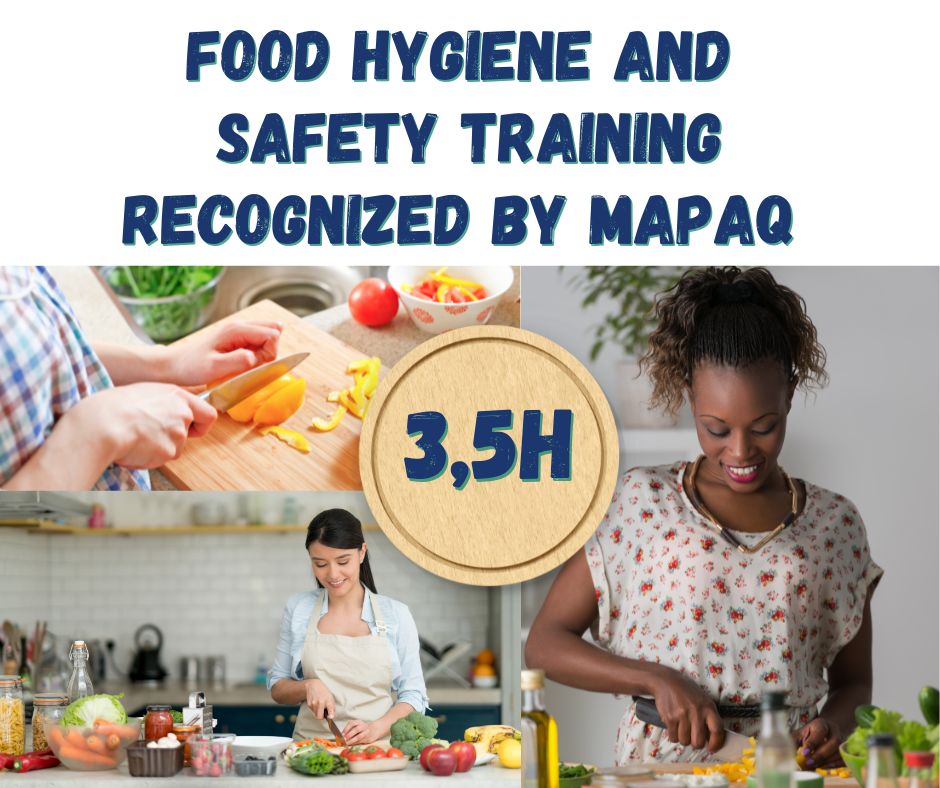 Food Hygiene and Safety Training – Short Training Session (recognized by MAPAQ) 3,5 H GERMACTION